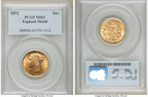 Victoria gold "Shield" Sovereign 1872 MS62 PCGS, KM736.2. Silken luster enhanced beauty. 

HID09801242017

© 2020 Heritage Auctions | All Rights R...