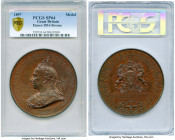 Victoria bronze Specimen "Diamond Jubilee" Medal 1897 SP64 PCGS, Eimer-1816, BHM-3511. 75mm. By F. Bowcher. VICTORIA DIE GRA BRITT REGINA FID DEF IND ...