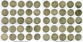 Seljuqs of Rum 25-Piece Lot of Uncertified Dirhams XF, Includes (14) Kayka'us II (1st Reign, AH 643-647 / AD 1245-1249) Dirhams (square on each side) ...