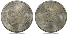 Estados Unidos 5 Pesos 1950-Mo MS64 PCGS, Mexico City mint, KM466. Southern Railroad commemorative. 

HID09801242017

© 2020 Heritage Auctions | A...