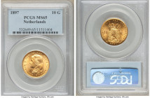 Wilhelmina gold 10 Gulden 1897 MS65 PCGS, Utrecht mint, KM118. Glorious luster and light rose toning. 

HID09801242017

© 2020 Heritage Auctions |...