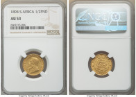 Republic gold 1/2 Pond 1894 AU53 NGC, KM9.2. Mintage: 39,000. 

HID09801242017

© 2020 Heritage Auctions | All Rights Reserved