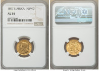 Republic gold 1/2 Pond 1897 AU55 NGC, KM9.2. AGW 0.1176 oz. 

HID09801242017

© 2020 Heritage Auctions | All Rights Reserved