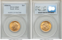 George V gold Sovereign 1930-SA MS63 PCGS, Pretoria mint, KM-A22, S-4005. AGW 0.2355 oz. 

HID09801242017

© 2020 Heritage Auctions | All Rights R...