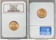 Confederation gold 20 Francs 1896-B MS64 NGC, Bern mint, KM31.3. AGW 0.1867 oz. 

HID09801242017

© 2020 Heritage Auctions | All Rights Reserved