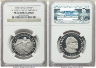 Taufa'ahau Tupou IV platinum Proof 10 Pa'anga 1988 PR69 Ultra Cameo NGC, KM132. Struck in commemoration of the Seoul Korea Olympics - Discus thrower. ...