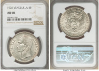 Republic 5 Bolivares 1926-(p) AU58 NGC, Philadelphia mint, KM-Y24.2.

HID09801242017

© 2020 Heritage Auctions | All Rights Reserved