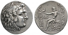 Makedonia. Alexander III. der Große 336-323 v. Chr. Tetradrachme (posthume Prägung) ca. 125-70 v. Chr. -Odessos-. Ähnlich wie vorher, jedoch von abwei...