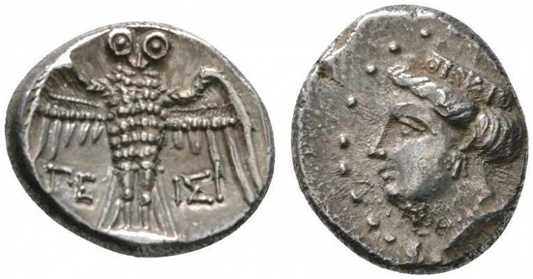Pontos. Amisos. Drachme (Siklos) 4. Jh. v.Chr. Herabüste mit Stephane nach links...