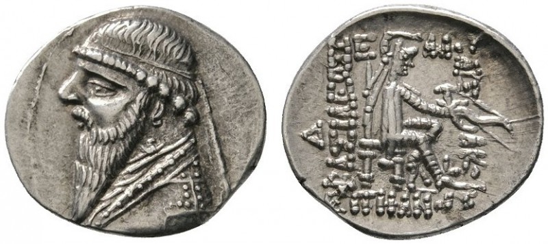 Persia. Arsakiden (Parther). Mithradates II. 123-88 v. Chr. Drachme -Ekbatana-. ...
