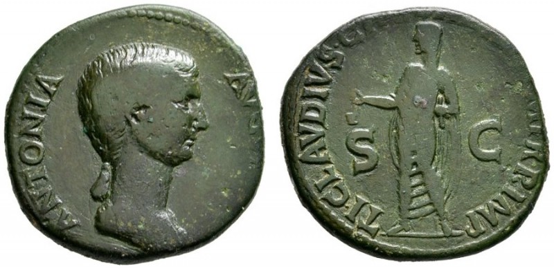 Kaiserzeit. Antonia die Jüngere, Mutter des Claudius †37. Dupondius 41/42 -Rom-....