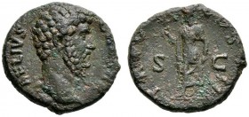 Kaiserzeit. Aelius Caesar 136-138. Dupondius oder As 137 -Rom-. Ähnlich wie vorher. RIC 1067. 10,62 g Korrosionsspuren, sehr schön