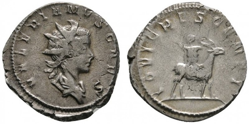 Kaiserzeit. Valerianus II. als Caesar 256-258. Antoninian 256 -Köln-. VALERIANVS...