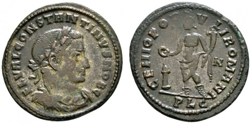 Kaiserzeit. Constantinus I. Caesar 306-309. Folles (27 mm) -Lugdunum-. FL VAL CO...