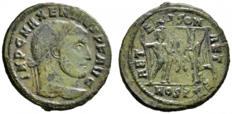 Kaiserzeit. Maxentius 306-312. Folles 308/9-312 -Ostia-. IMP C MAXENTIVS P F AVG...