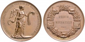 Baltikum-Lettland. Bronzene Prämienmedaille o.J. (1875) von F.W. Kullrich, des im Jahre 1870 gegründeten Landwirt­schaftlichen Vereins zu Doblen (heut...