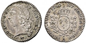 Frankreich-Königreich. Louis XV. 1715-1774. 1/12 Ecu au bandeau (= 6 Sols) 1740 -Paris-. Gad. 284 (R), Ciani 2128, Dupl. 1684 (dieses Jahr fehlt). sel...