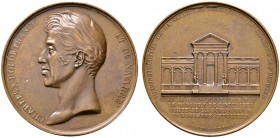 Frankreich-Königreich. Charles X. 1824-1830. Bronzemedaille 1829 von Gayrard, auf die Rekonstruktion des Sitzungssaales der Abgeordnetenkammer. Büste ...