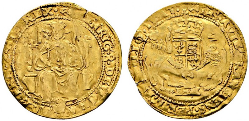 Großbritannien. Henry VIII. 1509-1547. Half Sovereign o.J. (posthume Prägung unt...