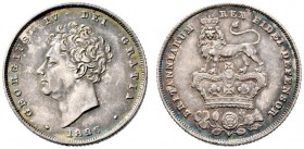 Großbritannien. George IV. 1820-1830. Shilling 1826. Spink 3812. feine Patina, vorzüglich