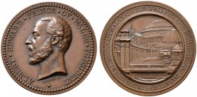 Großbritannien. Victoria 1837-1901. Bronzene Prämienmedaille 1874 von G.T. Morgan (nach Boehm und Gamble), der Internationalen Ausstellung für Bildend...