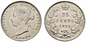 Kanada. 25 Cents 1872. KM 5. vorzüglich