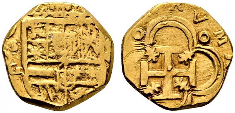 Spanien. Philipp III. 1598-1621. 2 Escudos o.J. (ab 1610) -Sevilla-. Gekröntes W...