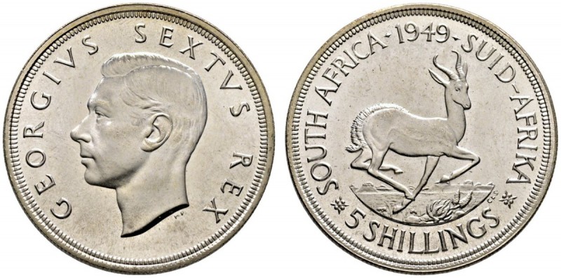 Südafrika. Britisch. 5 Shillings 1949. KM 40.1. Stempelglanz