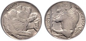 USA. 5 Cents 1938 -Denver-. Buffalo Nickel. KM 134. In Plastikholder der PCGS (slapped) mit der Bewertung MS 65 feinster Stempelglanz