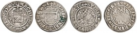 Haus Habsburg. Maximilian I. 1490/93-1519. Lot (2 Stücke): Halbbatzen 1519 -Wien oder Graz-. Dazu: Halbbatzen 1521 der Wiener Hausgenossen. sehr schön...