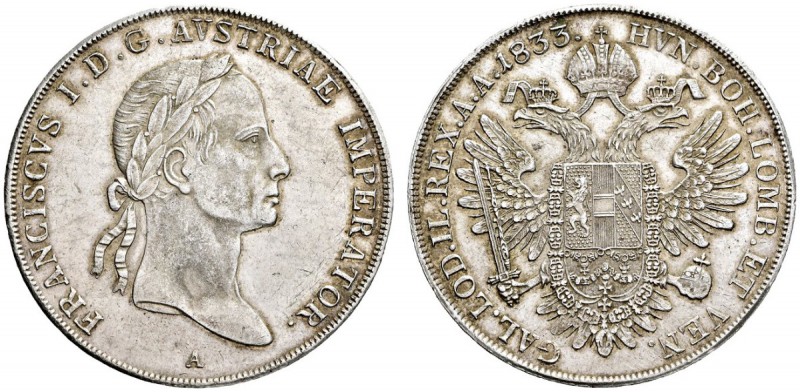 Haus Österreich. Franz I., Kaiser von Österreich 1804-1835. Konventionstaler 183...