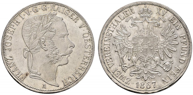 Haus Österreich. Franz Josef I., Kaiser von Österreich 1848-1916. Doppelter Vere...