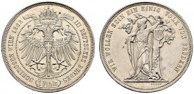 Haus Österreich. Franz Josef I., Kaiser von Österreich 1848-1916. Feintaler (Schützenpreis) 1868. Drittes Deutsches Bundesschiessen zu Wien. Her. 482,...