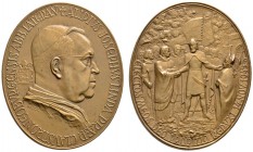Klosterneuburg (Niederösterreich), Augustinerstift. Alipius Linda 1937-1953. Hochovale Bronzemedaille o.J. (nach 1945) von V. Welz, auf die Rückkehr d...