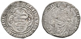 ITALIEN-MAILAND. Gian Galeazzo Visconti als Herzog 1395-1402. Grosso o Pegione o.J. Ähnlich wie vorher, jedoch über der Schlange drei Ringel und ohne ...