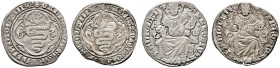 ITALIEN-MAILAND. Gian Galeazzo Visconti als Herzog 1395-1402. Lot (2 Stücke): Grosso o Pegione o.J. Ähnlich wie vorher, jedoch über der Schlange ein P...