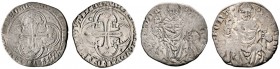 ITALIEN-VERONA. Gian Galeazzo Visconti 1387-1402. Lot (2 Stücke): Grosso Pegione da 1 1/2 Soldi o.J. Ähnlich wie vorher. Biaggi 2982, Perini 35. 2,20 ...