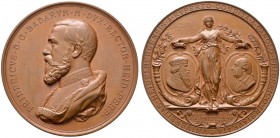 Baden-Durlach. Friedrich I. 1852-1907. Bronzemedaille 1886 von K. Schwenzer, auf das 500-jährige Jubiläum der Universität HEIDELBERG. Brustbild nach l...