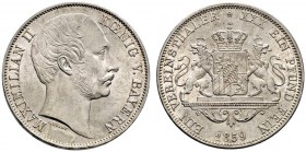 Bayern. Maximilian II. Joseph 1848-1864. Vereinstaler 1859. AKS 149, J. 94, Thun 98, Kahnt 116. vorzüglich-Stempelglanz