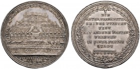 Brandenburg-Ansbach. Karl Wilhelm Friedrich 1729-1757. Silbermedaille 1754 von P.P. Werner, auf die Geburtstagsfeier des Markgrafen im Garten der Fami...