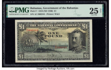 Bahamas Bahamas Government 1 Pound 1919 (ND 1930) Pick 7 PMG Very Fine 25 Net. Waterlow & Sons prepared three denominations for the Bahamas in or arou...