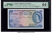 British Caribbean Territories Currency Board 2 Dollars 2.1.1959 Pick 8b PMG Choice Uncirculated 64 EPQ. Although this is just the second denomination ...
