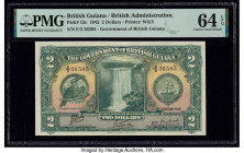 British Guiana Government of British Guiana 2 Dollars 1.1.1942 Pick 13c PMG Choice Uncirculated 64 EPQ. This beauty is not only the finest graded exam...
