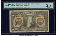 British Guiana Government of British Guiana 5 Dollars 1.1.1942 Pick 14b PMG Very Fine 25. Waterlow & Sons created and printed this iconic olive green ...