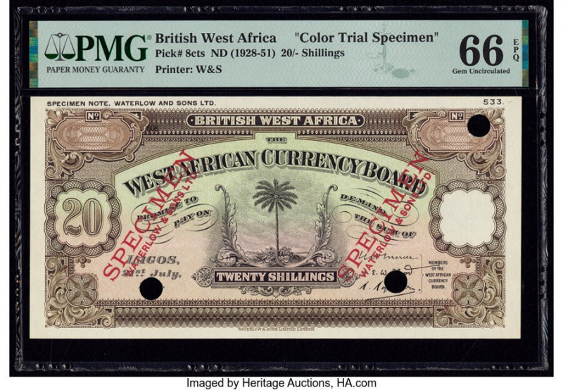 British West Africa West African Currency Board 20 Shillings 1928-51 Pick 8cts 8...