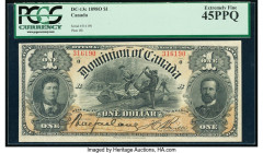 Canada Dominion of Canada $1 31.3.1898 DC-13c PCGS Extremely Fine 45PPQ. A high grade example of this Charlton number and one of the most popular note...