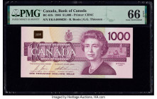 Canada Bank of Canada $1000 1988 BC-61b PMG Gem Uncirculated 66 EPQ. This ultra-high denomination banknote is extremely popular in Gem Uncirculated co...