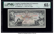 Canada Toronto, ON- Canadian Bank of Commerce $10 2.1.1935 Ch.# 75-18-06 PMG Gem Uncirculated 65 EPQ. Pack fresh originality is easily seen on this fa...