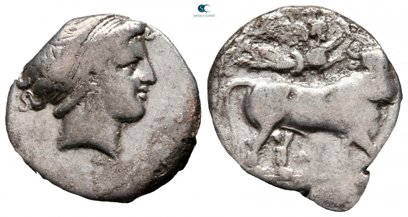 Campania. Neapolis circa 300-275 BC. 
Didrachm AR

22 mm, 7,05 g



nearl...