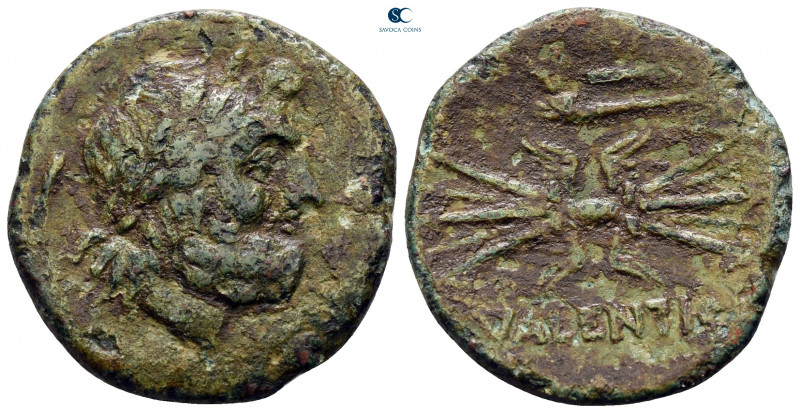 Bruttium. Hipponion / Vibo Valentia circa 193-150 BC. 
Bronze Æ

25 mm, 8,86 ...